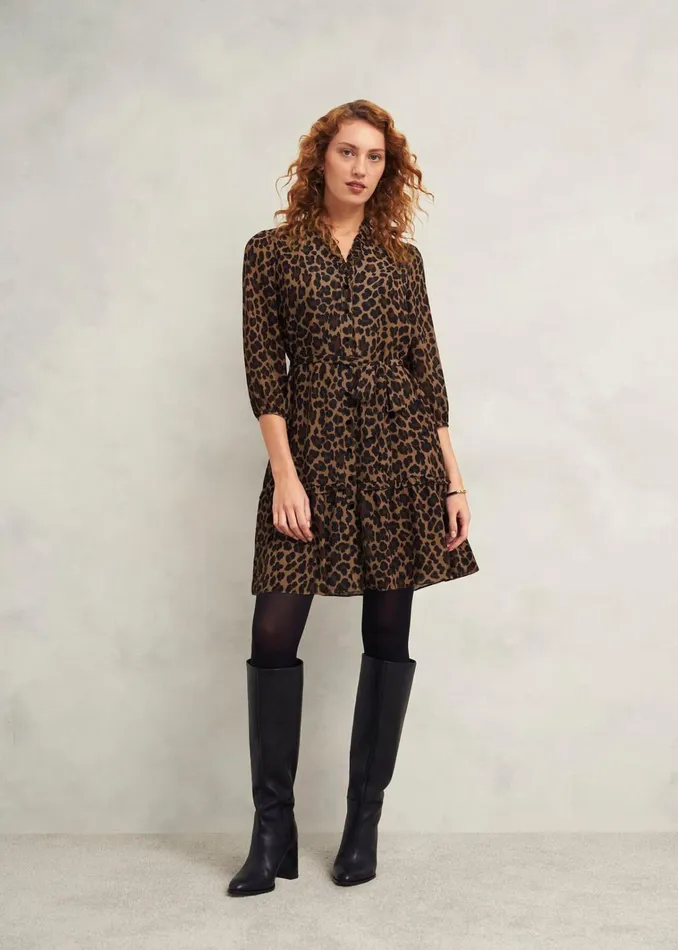 Women Polly Dress Camel Multi Hobbs Dresses and Jumpsuits