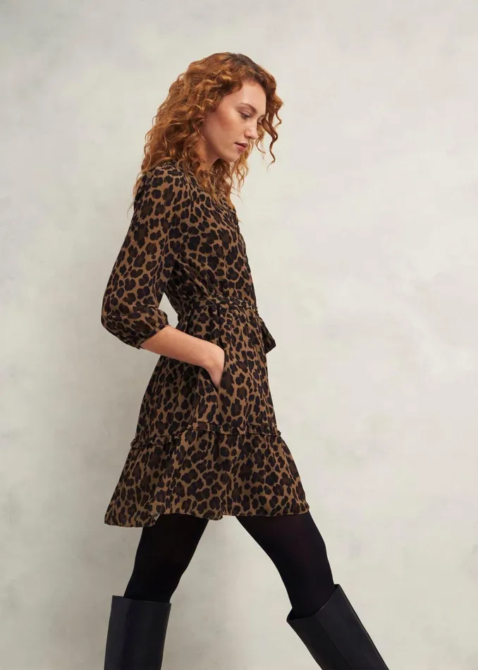 Women Polly Dress Camel Multi Hobbs Dresses and Jumpsuits