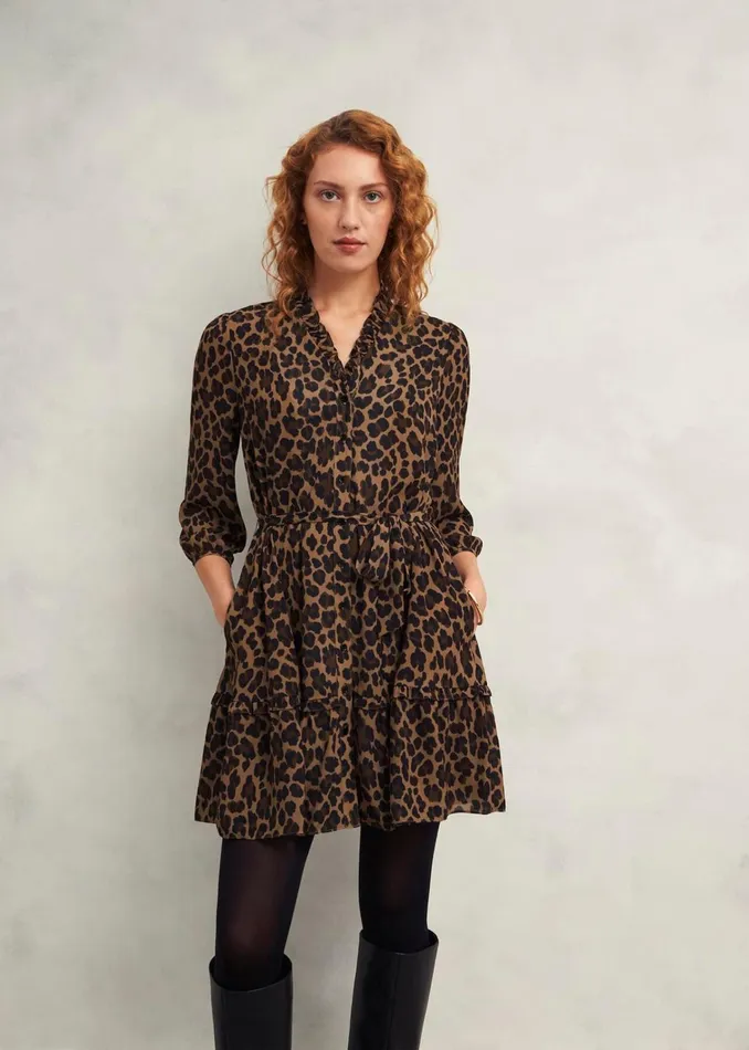 Women Polly Dress Camel Multi Hobbs Dresses and Jumpsuits
