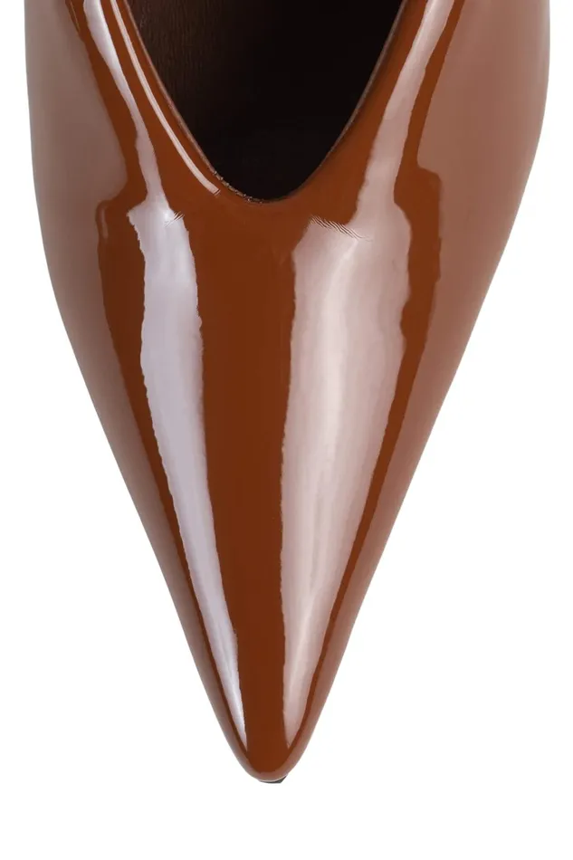Women Pump Jeffrey Campbell BUZZING Tan Patent