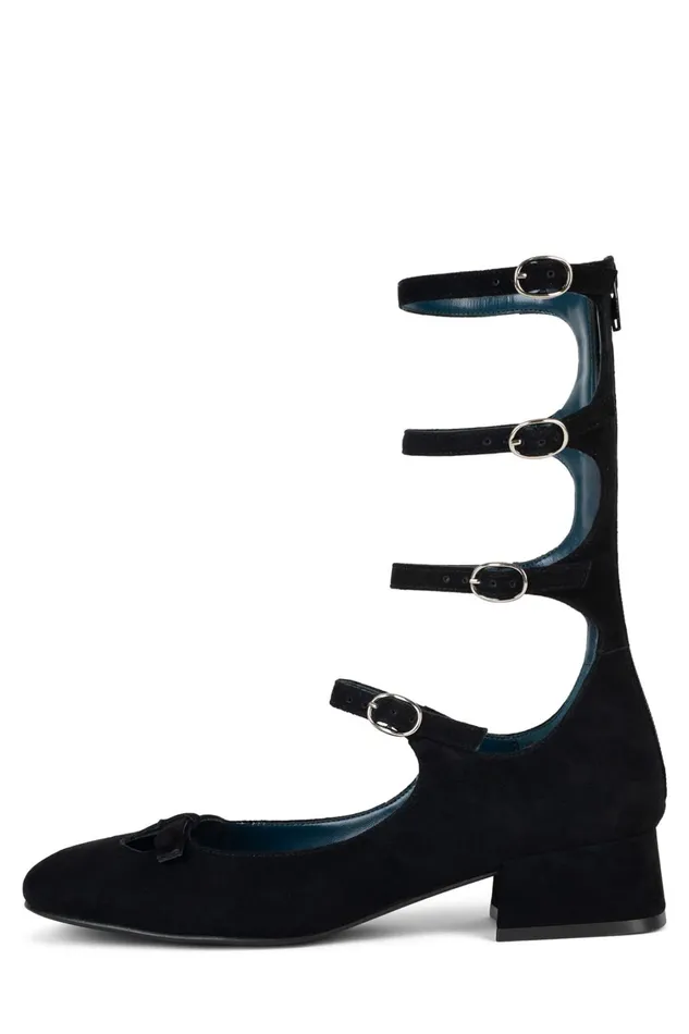Women Pump Jeffrey Campbell LAMINA Black Suede