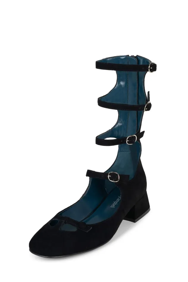 Women Pump Jeffrey Campbell LAMINA Black Suede