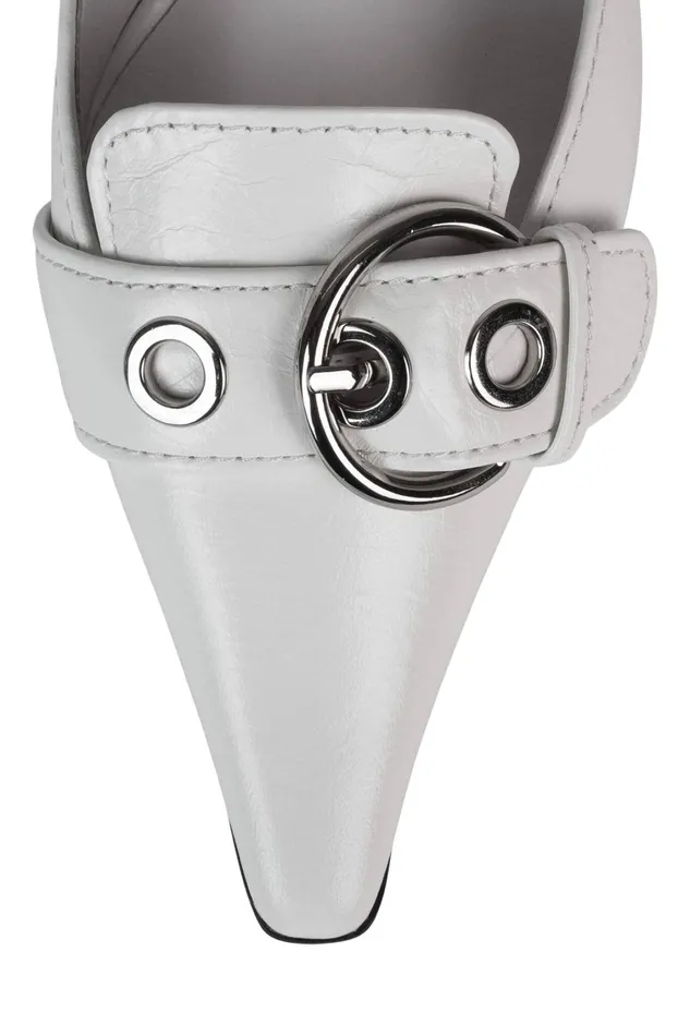 Women Pump Jeffrey Campbell SMOOTH Grey Silver