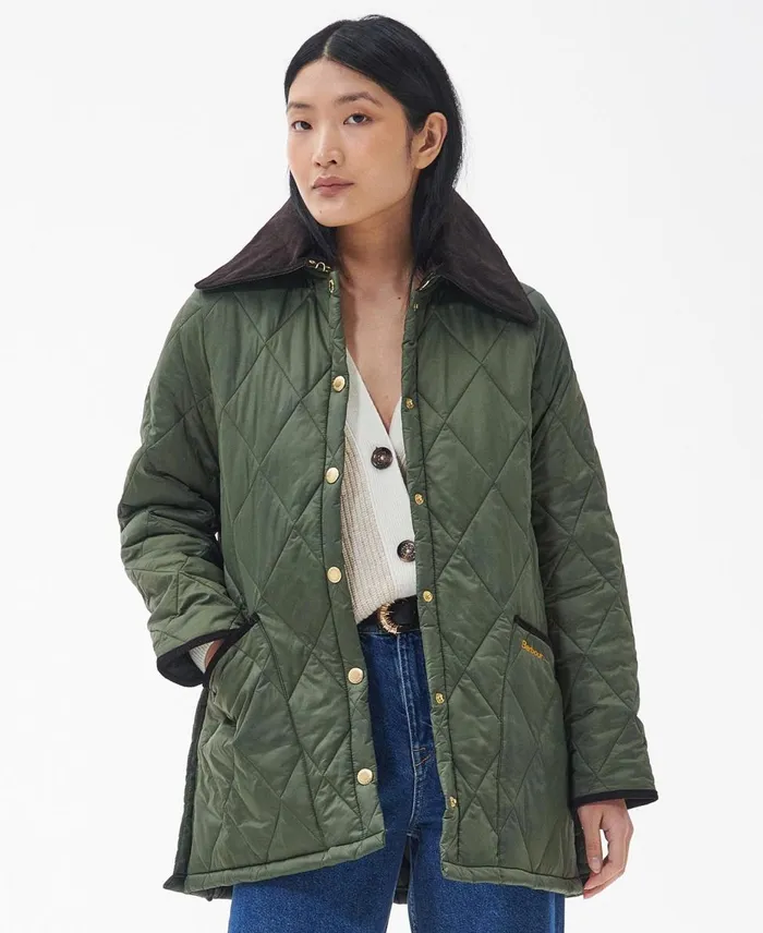 Women Quilted Jackets Barbour Modern Liddesdale Quilt Olive