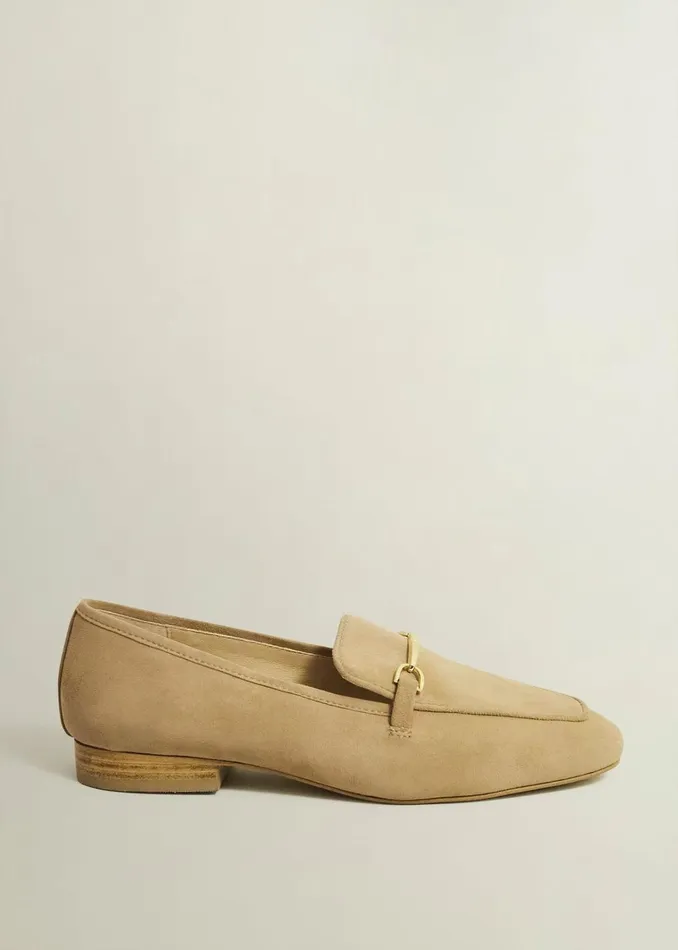 Women Raegan Suede Loafers Camel Hobbs Flats
