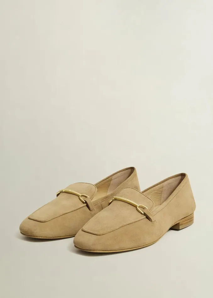 Women Raegan Suede Loafers Camel Hobbs Flats