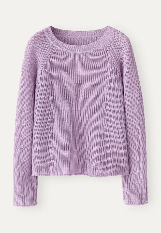 Women Raglansleeve Sweater Pink Lilac Poetry Fashion Sweaters