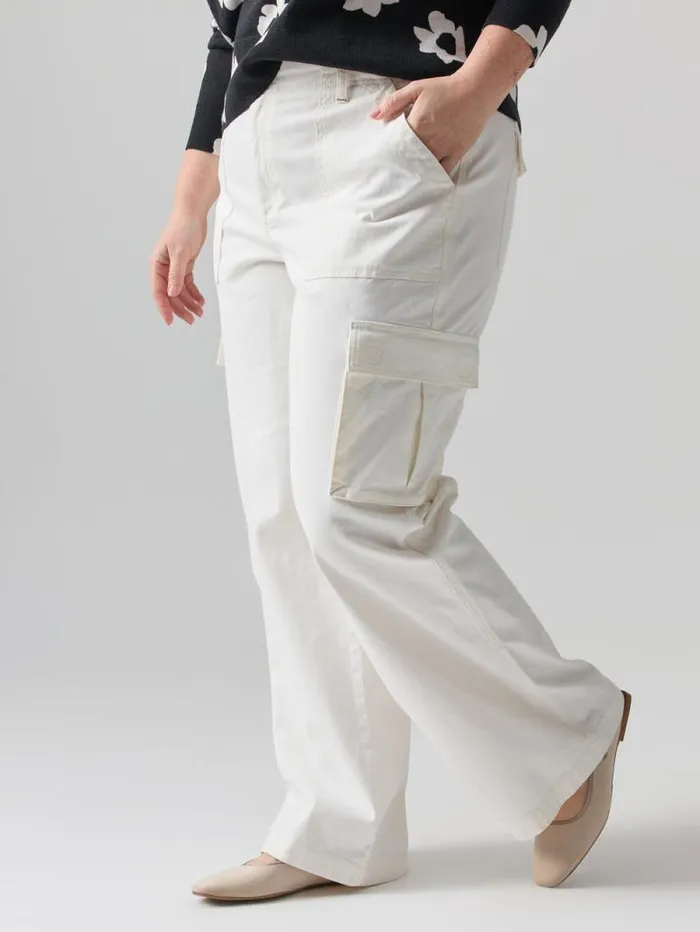 Women Reissue Cargo Standard Rise Pant Powdered Sugar Inclusive Collection Sanctuary Clothing Pants