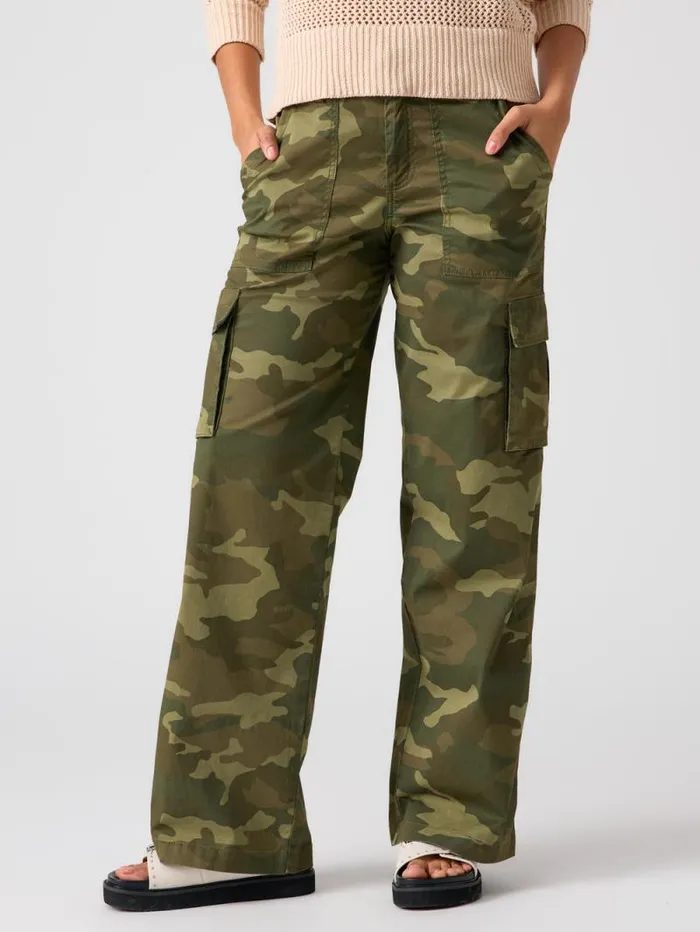 Women Reissue Cargo Standard Rise Pant Renew Camo Sanctuary Clothing Pants