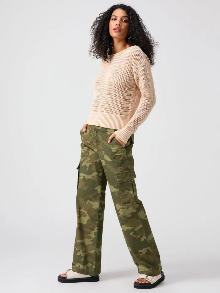 Women Reissue Cargo Standard Rise Pant Renew Camo Sanctuary Clothing Pants