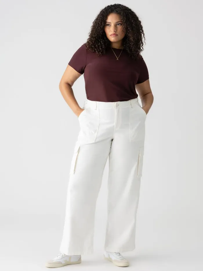 Women Reissue Cargo Standard Rise Pant White Inclusive Collection Sanctuary Clothing Pants