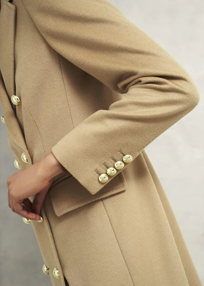 Women Richmond Wool Maxi Coat Camel Hobbs Coats and Jackets