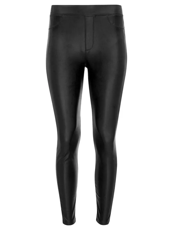 Women Runway Semi High Rise Legging Slick Black Sanctuary Clothing Leggings