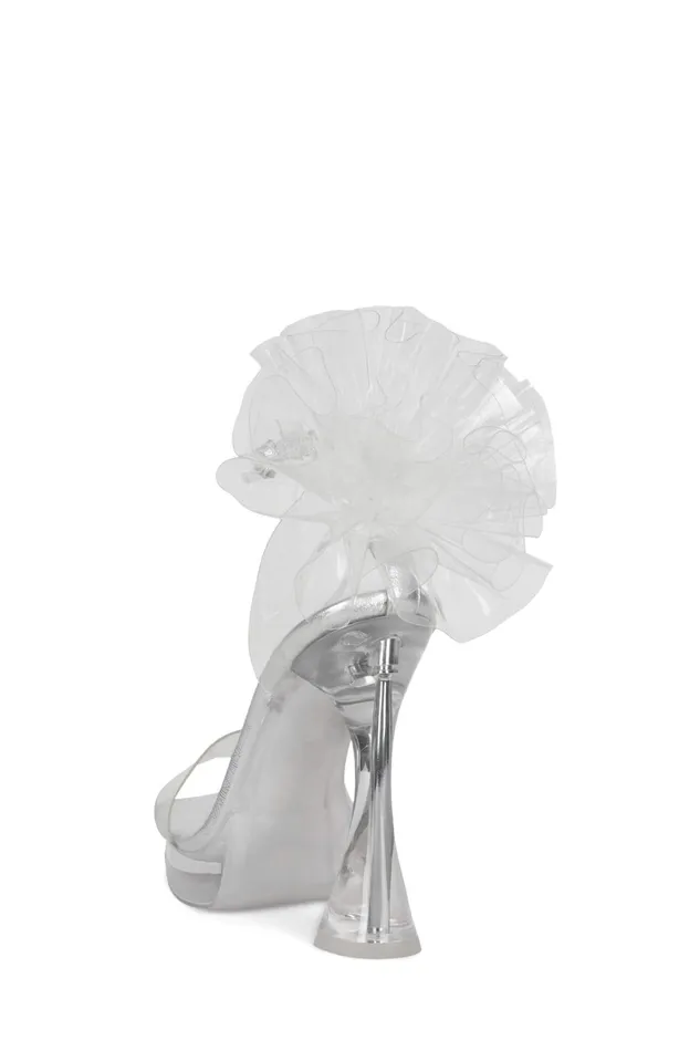 Women Sandal Jeffrey Campbell DREAMING Clear Silver