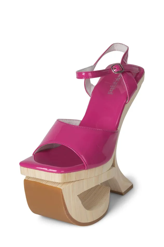Women Sandal Jeffrey Campbell INTUITIVE Fuchsia Patent
