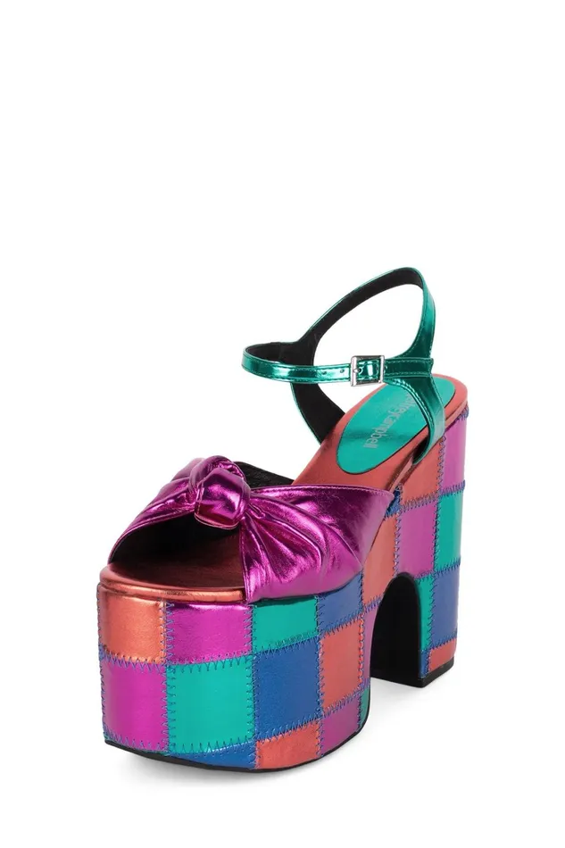 Women Sandal Jeffrey Campbell RISKYBZLP Bright Metallic Multi