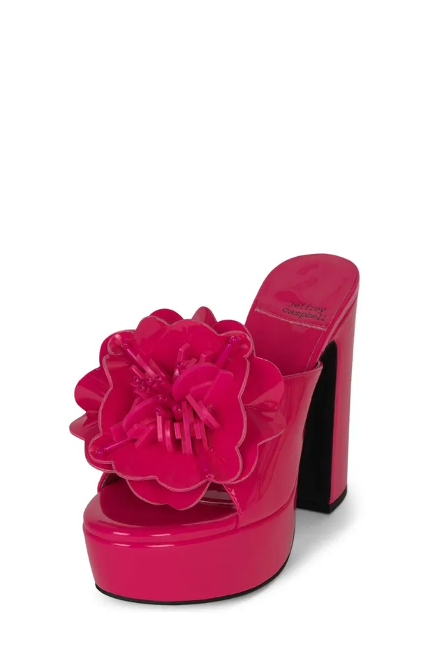 Women Sandal Jeffrey Campbell TROPICALS Fuchsia Patent
