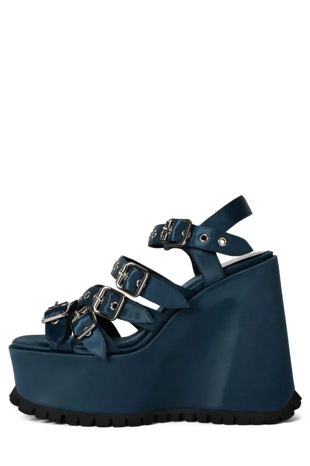 Women Sandal Jeffrey Campbell VOIDOID Blue Satin