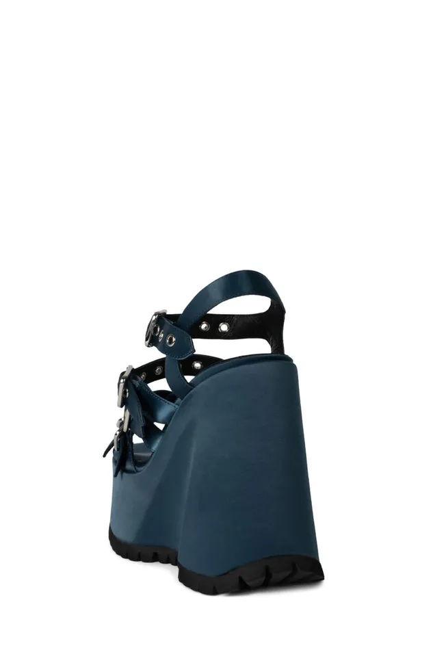 Women Sandal Jeffrey Campbell VOIDOID Blue Satin