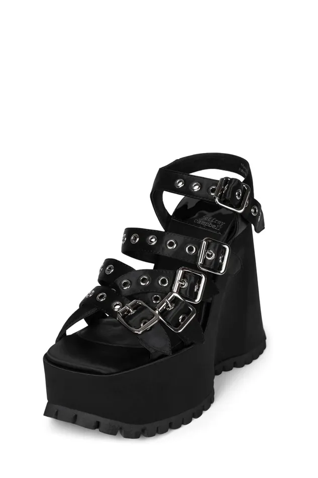 Women Sandal Jeffrey Campbell VOIDOID Blue Satin
