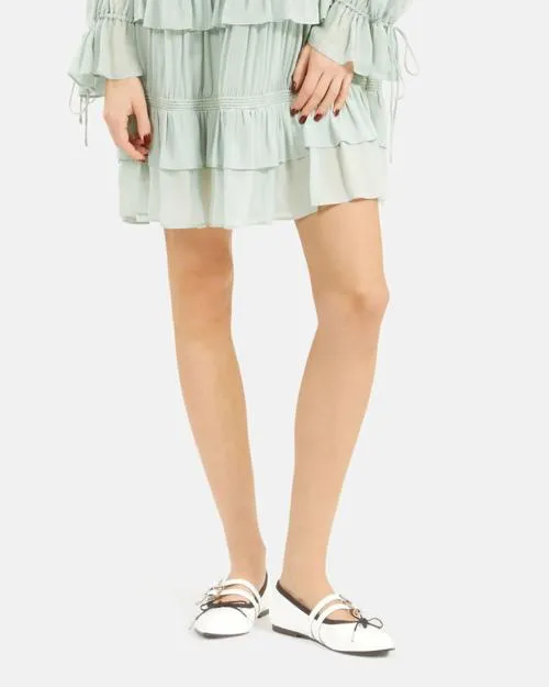 Women Sandals and Ballerinas The Kooples White Leather Flat Ballerinas White
