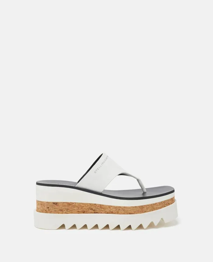 Women Sandals Stella McCartney SneakElyse Platform Thong Sandals White