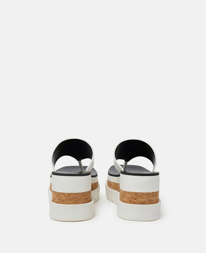 Women Sandals Stella McCartney SneakElyse Platform Thong Sandals White Women Sandals Stella McCartney SneakElyse Platform Thong Sandals White