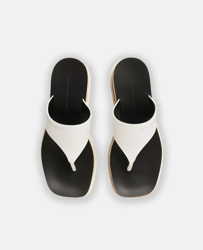 Women Sandals Stella McCartney SneakElyse Platform Thong Sandals White Women Sandals Stella McCartney SneakElyse Platform Thong Sandals White