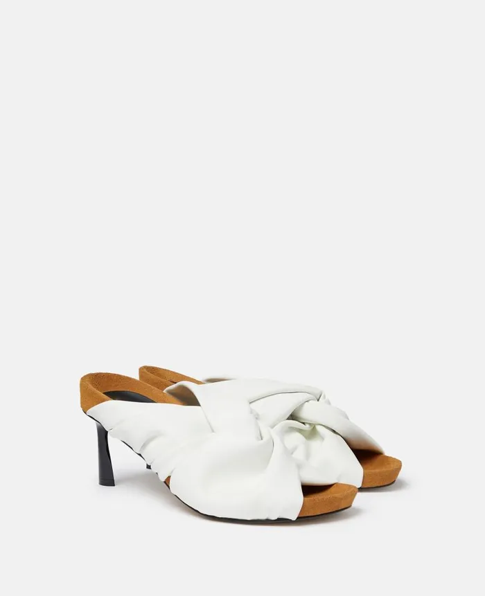 Women Sandals Stella McCartney Terra Twisted AlterMat Mules Pure White