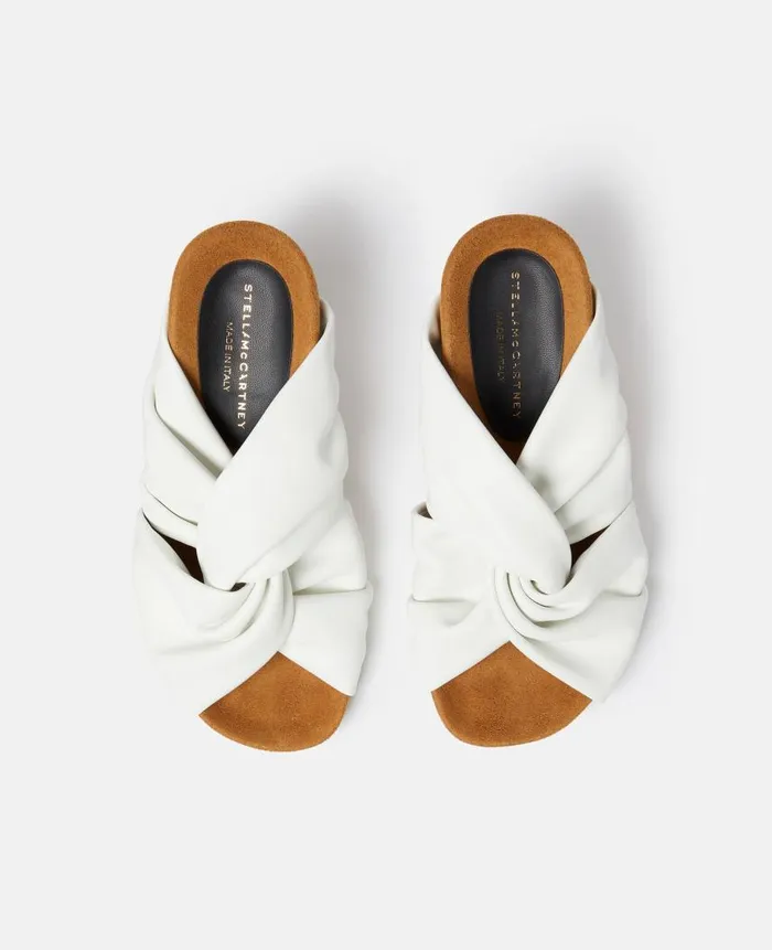Women Sandals Stella McCartney Terra Twisted AlterMat Mules Pure White
