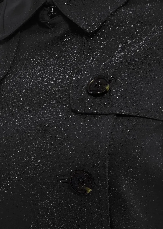 Women Saskia Shower Resistant Trench Coat Black Hobbs Coats and Jackets