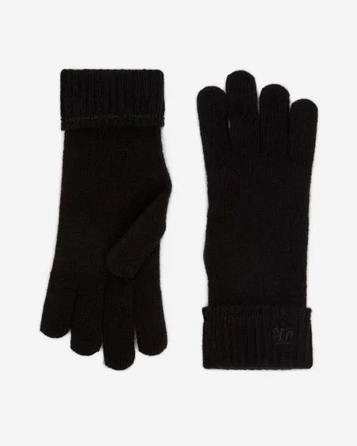 Women Scarves The Kooples Black Cashmere Gloves Black
