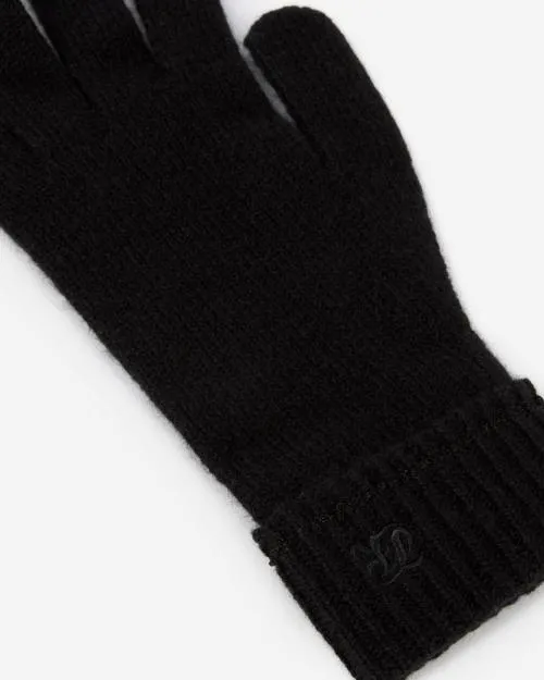 Women Scarves The Kooples Black Cashmere Gloves Black