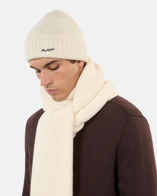 Women Scarves The Kooples Ecru Wool Beanie Ecru