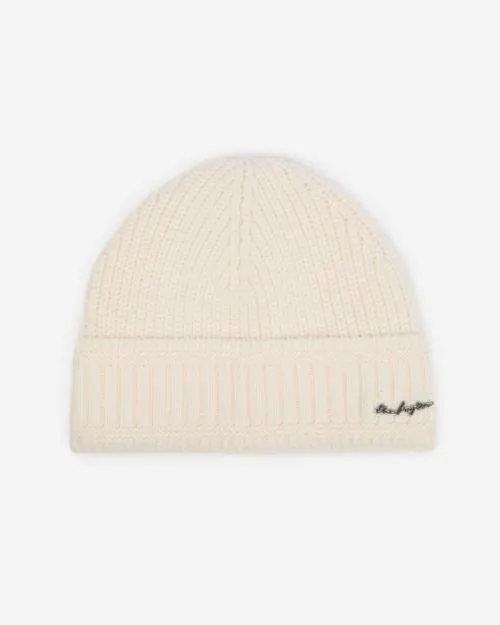 Women Scarves The Kooples Ecru Wool Beanie Ecru