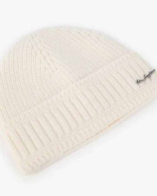 Women Scarves The Kooples Ecru Wool Beanie Ecru
