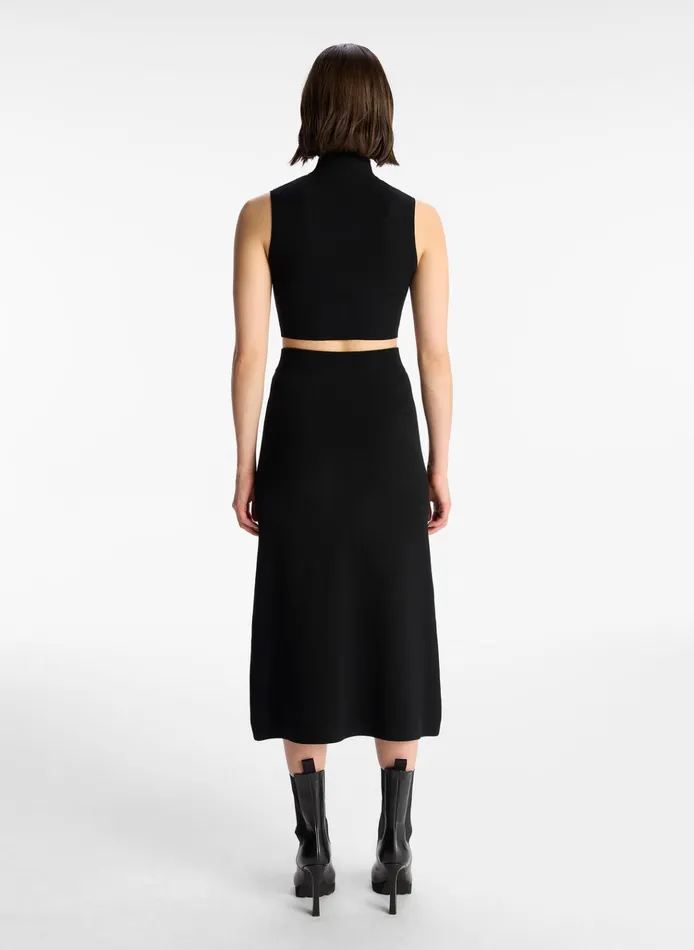 Women Sets ALC Pierre Cropped Knit Top Black