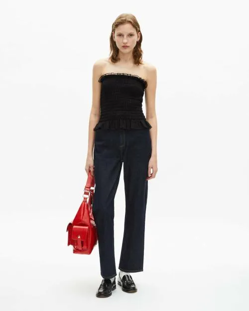 Women Shirts and Tops The Kooples Black Bustier Top Black