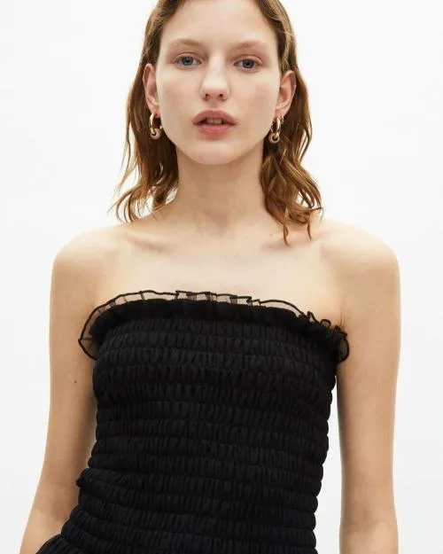 Women Shirts and Tops The Kooples Black Bustier Top Black