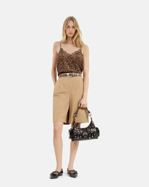 Women Shirts and Tops The Kooples Leopard Print Silk Camisole Leopard