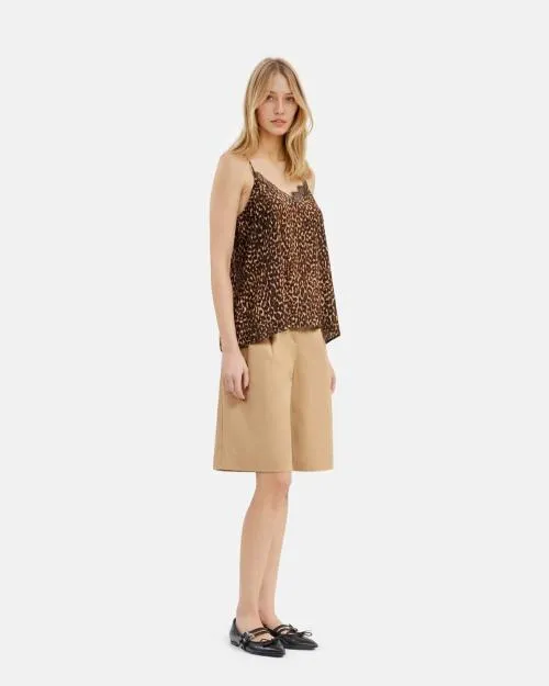 Women Shirts and Tops The Kooples Leopard Print Silk Camisole Leopard