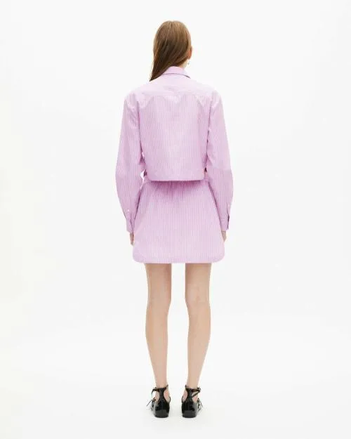 Women Shirts and Tops The Kooples Pink Striped Poplin Shirt Pink Black
