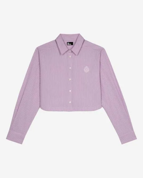 Women Shirts and Tops The Kooples Pink Striped Poplin Shirt Pink Black