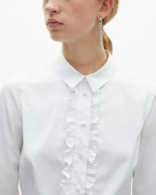 Women Shirts and Tops The Kooples White Poplin Shirt White