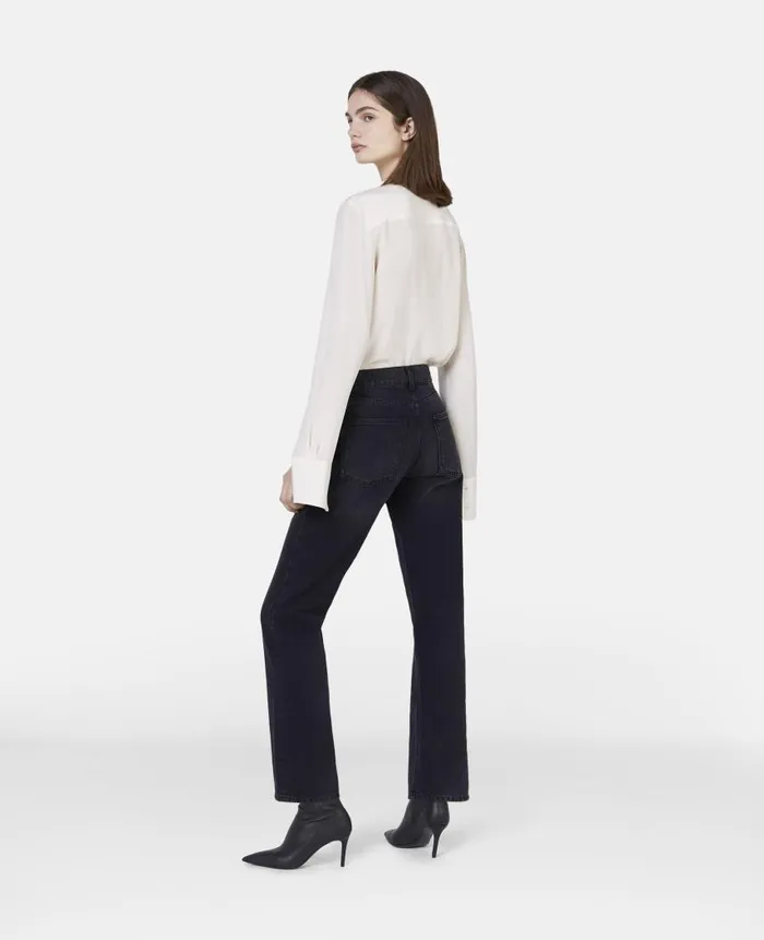 Women Shirts And Tops Stella McCartney Silk Crpe De Chine Pussybow Shirt Cream