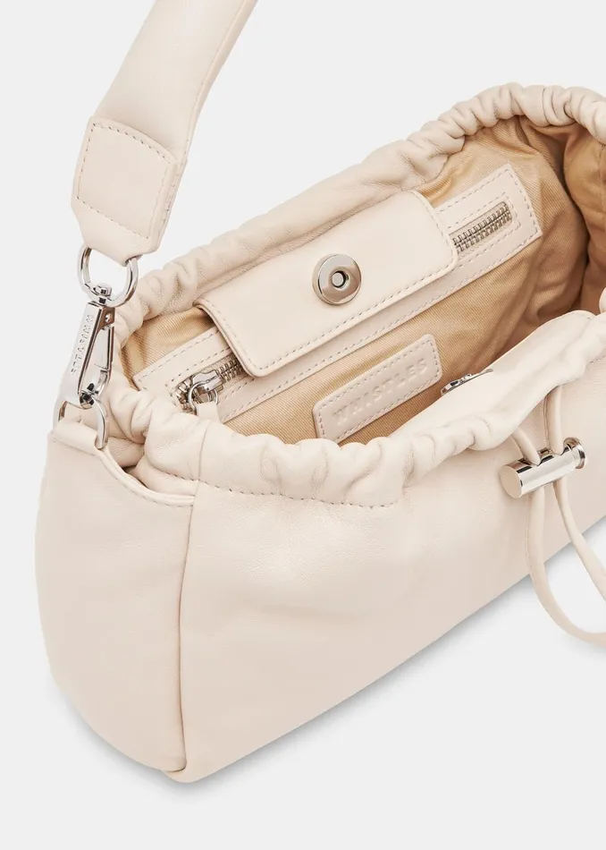 Women Shoulder Bags and Tote Bags Whistles Beige Benny Drawstring Shoulder Bag