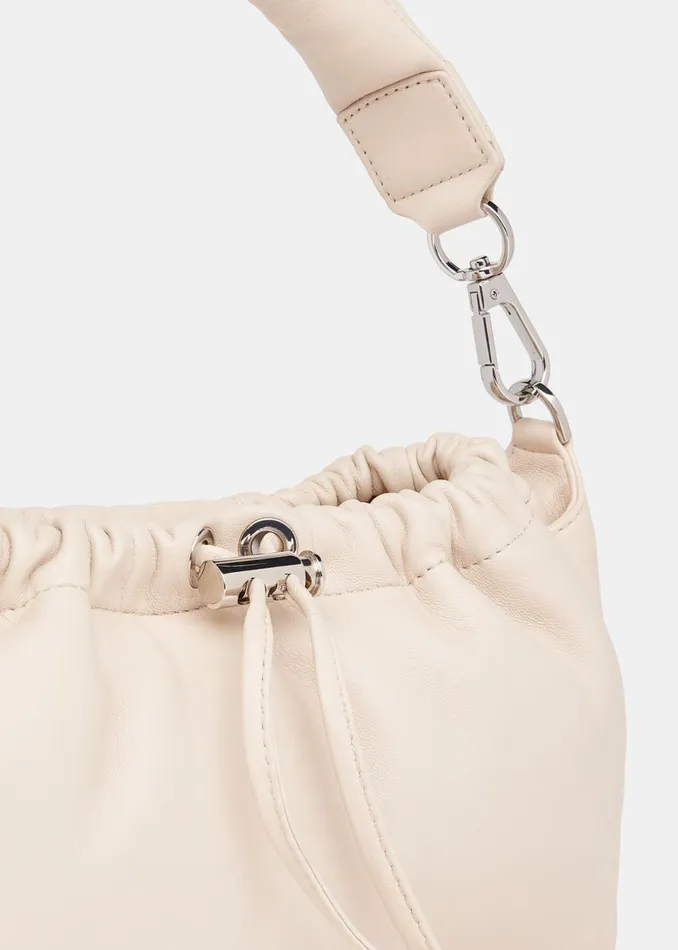 Women Shoulder Bags and Tote Bags Whistles Beige Benny Drawstring Shoulder Bag