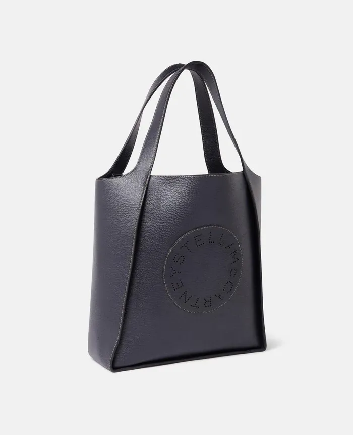 Women Shoulder Bags Stella McCartney Logo Square Tote Bag Indigo Moon