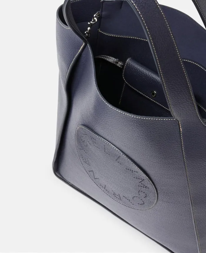 Women Shoulder Bags Stella McCartney Logo Square Tote Bag Indigo Moon