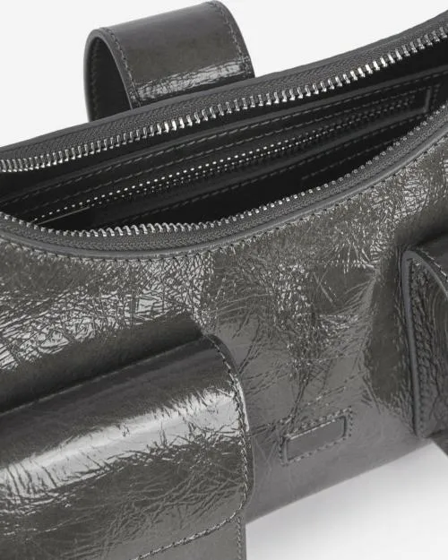 Women Shoulder Bags The Kooples Amelia Gray Leather Bag Grey